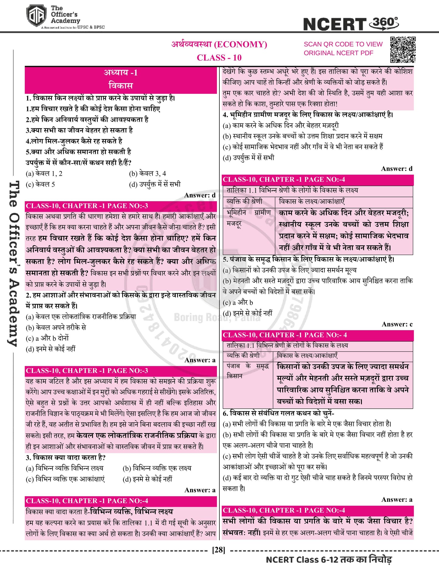 NCERT 360° Class 6th-12th Economics (अर्थव्यवस्था)
